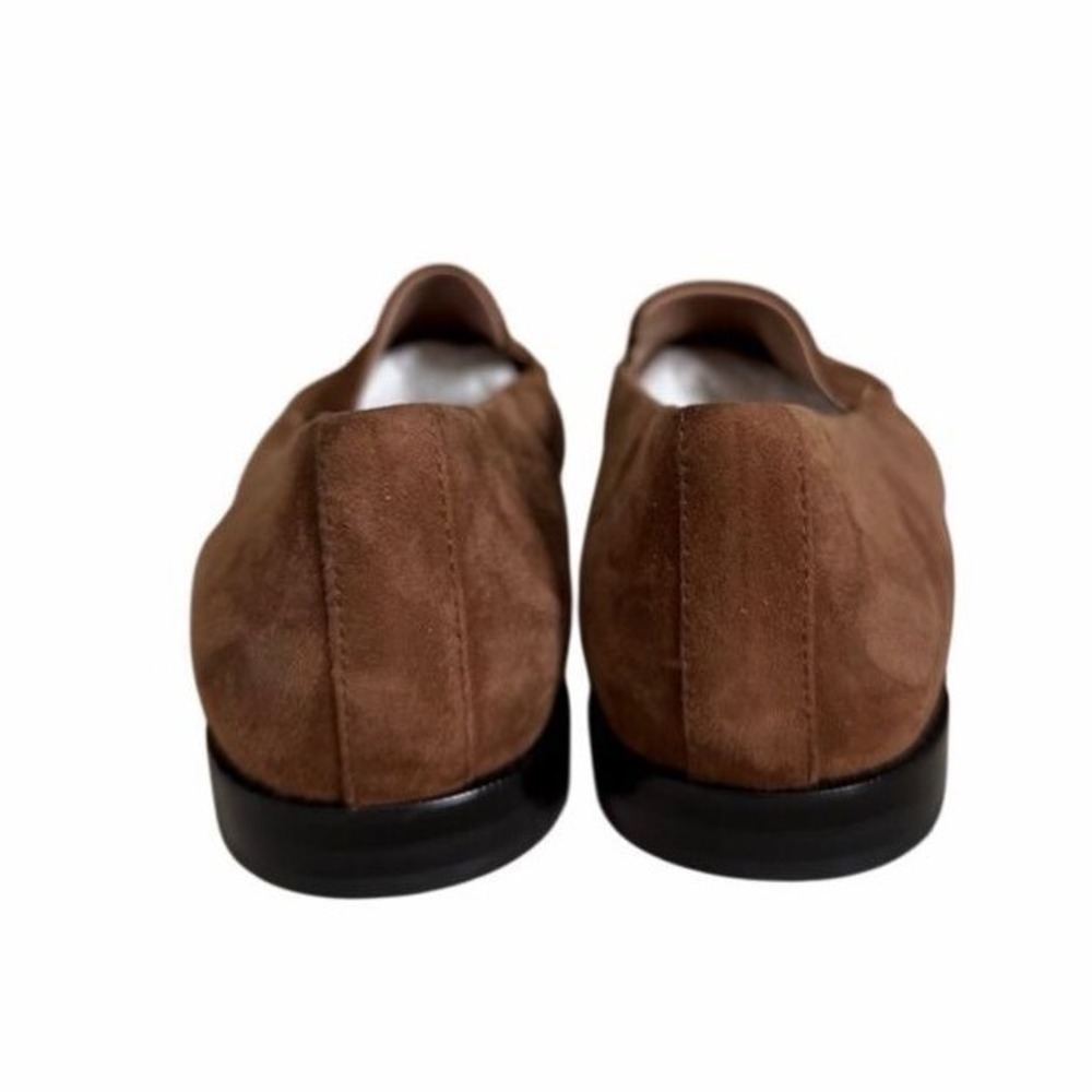 Nordstrom Brown Suede Whipstitch Slip On Loafers Size 6M Cushioned NEW - Picture 5 of 7